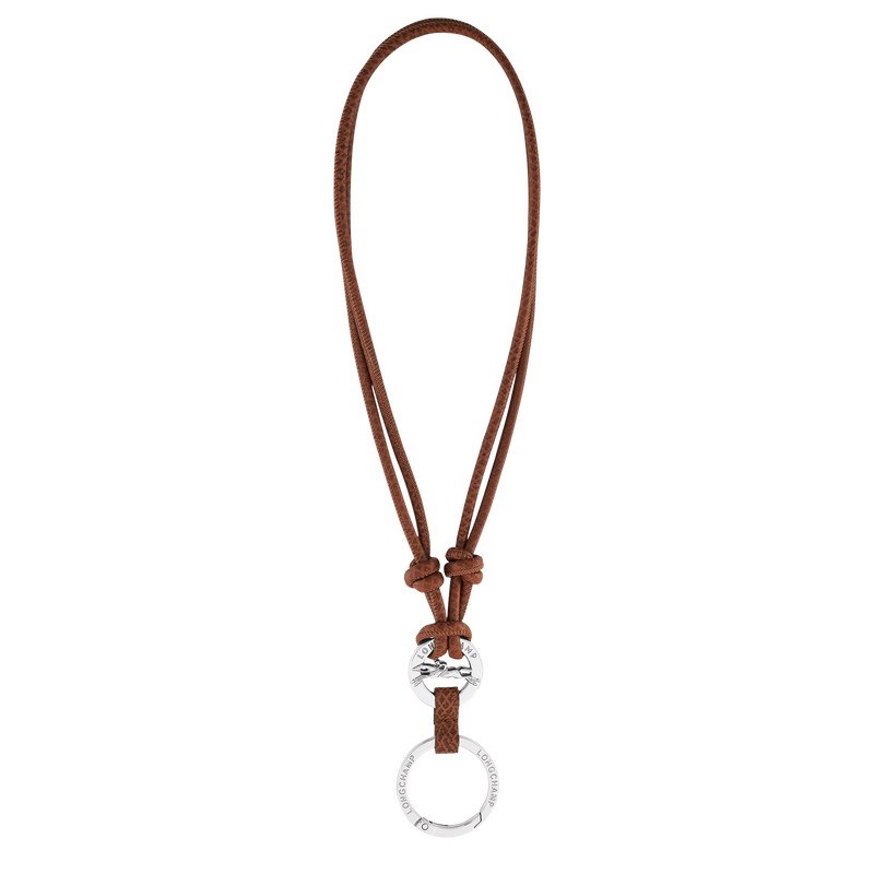 Longchamp Épure Key Ring Kahverengi | 91574-JXEI