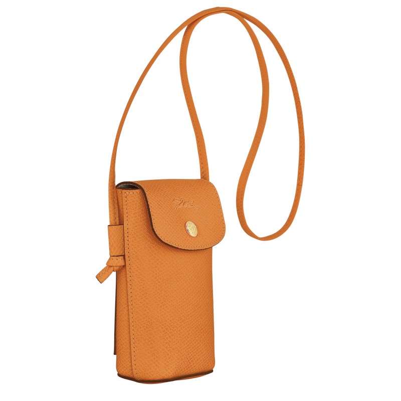 Longchamp Épure Phone Case With Leather Lace Kayısı Rengi | 35496-FXIG