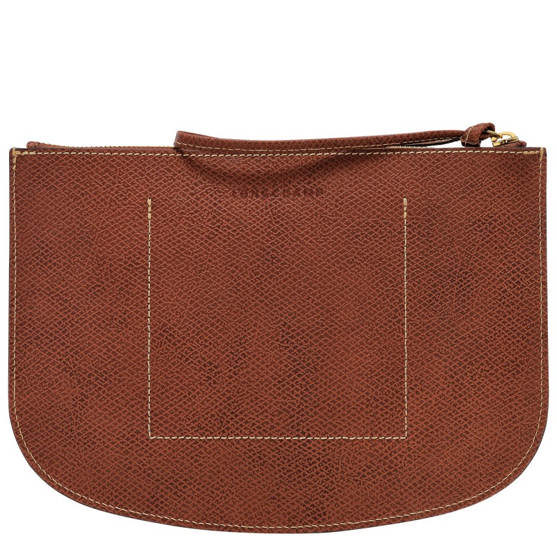 Longchamp Épure Pouch Kahverengi | 47352-MRQL